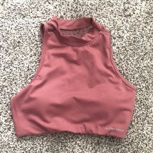 dusty pink ALPHAPACK sports bra